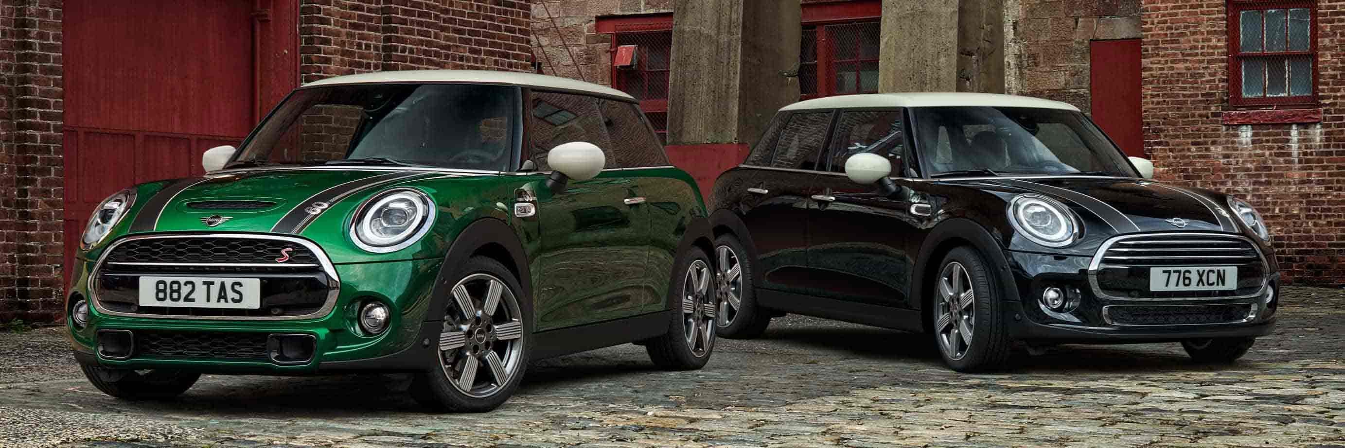 MINI Edición 60 Aniversario – 3 puertas Hatch y 5 puertas Hatch – vista frontal MINI Edición 60 Aniversario – 3 puertas Hatch y 5 puertas Hatch – vista frontal